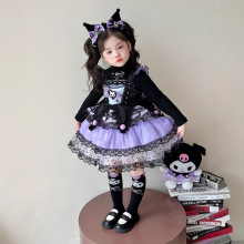 女小童甜美洛丽塔库洛米公主裙套装万圣节儿童服装春秋生日礼服裙