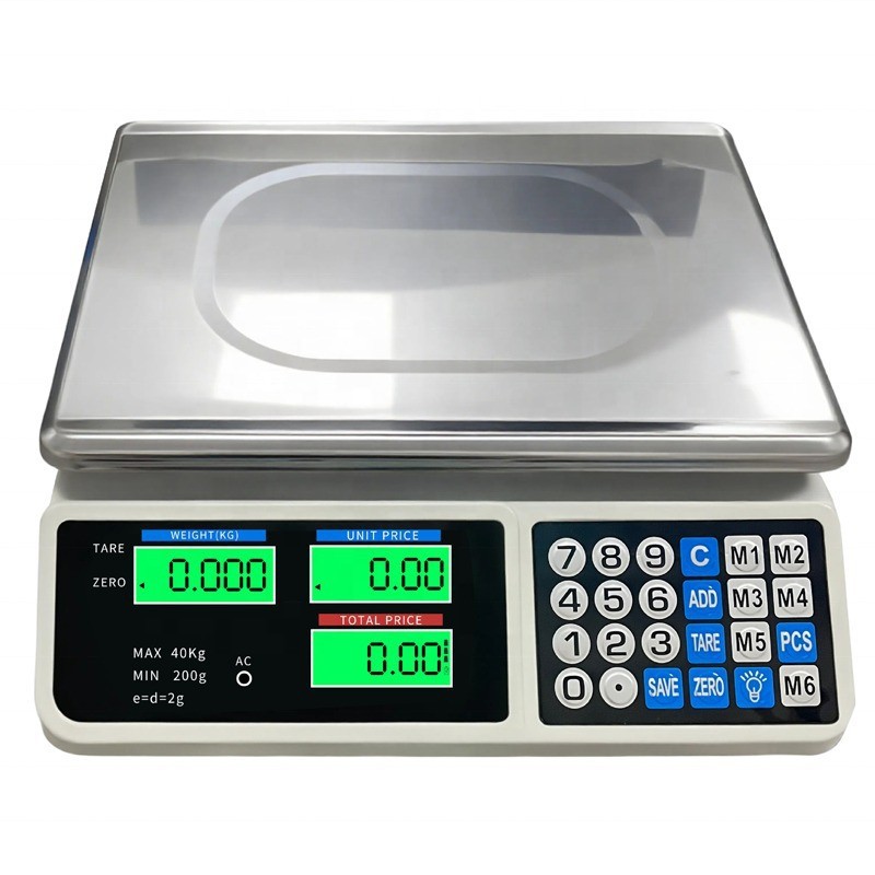 Báscula Digital de Valoración ACS 40kg Electrónica para Mercado