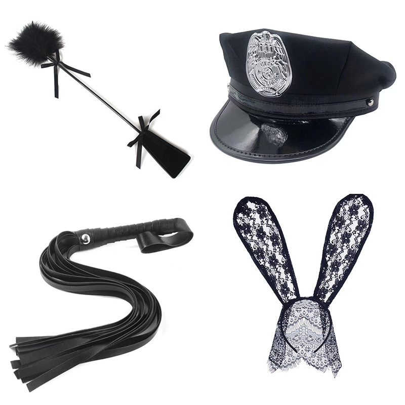 Yiyo sexy underwear accessories sexy headdress feather pat leather captain hat rabbit ear supplies wholesale generation