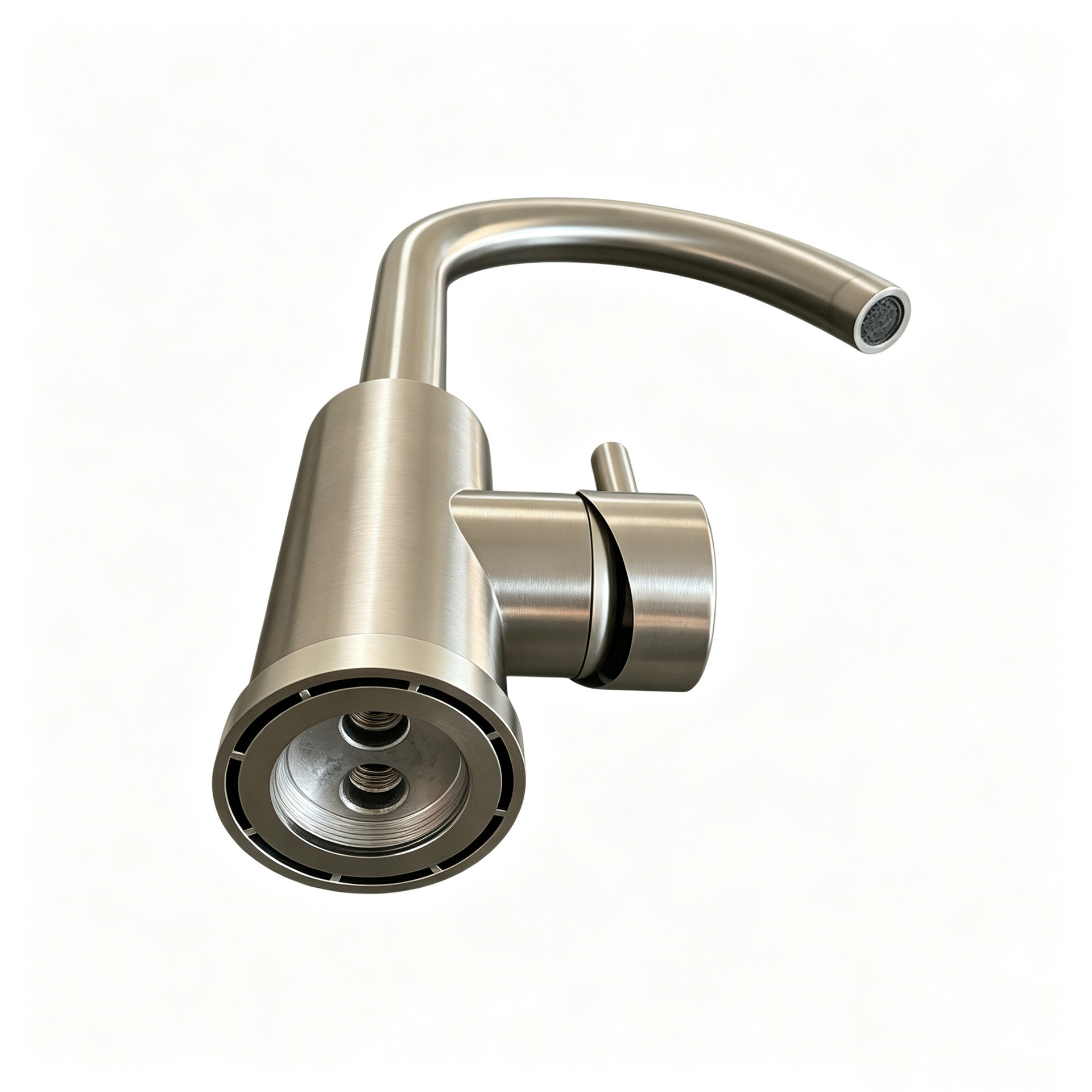 Grifo Mezclador Giratorio para Fregadero de Cocina 201 de Acero Inoxidable con Rotación de 360°