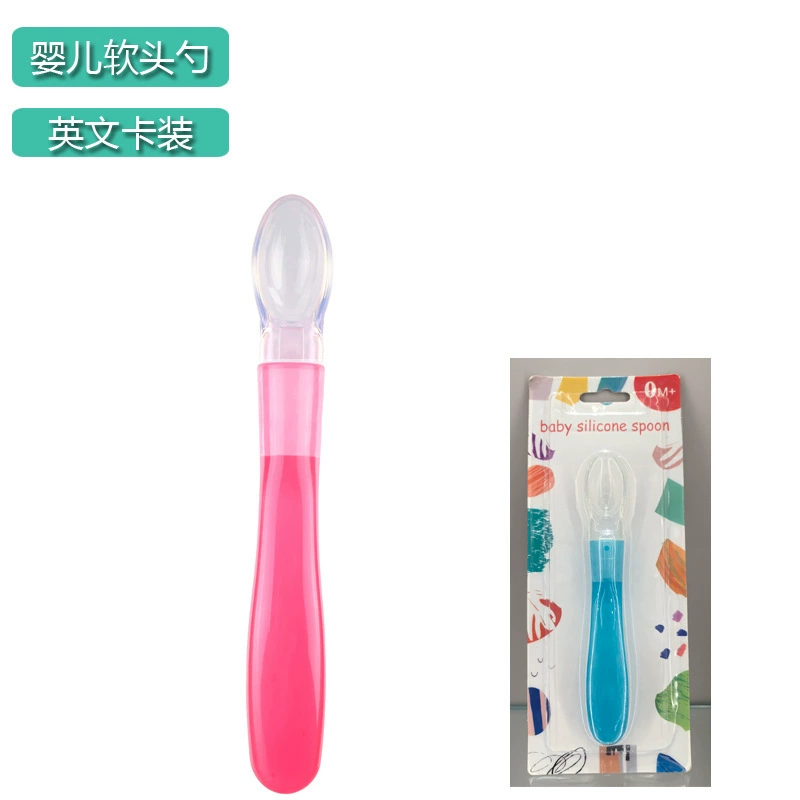 Английская карта для детского питания силиконовая мягкая ложка для детского питания ложка для детского кормления посуда