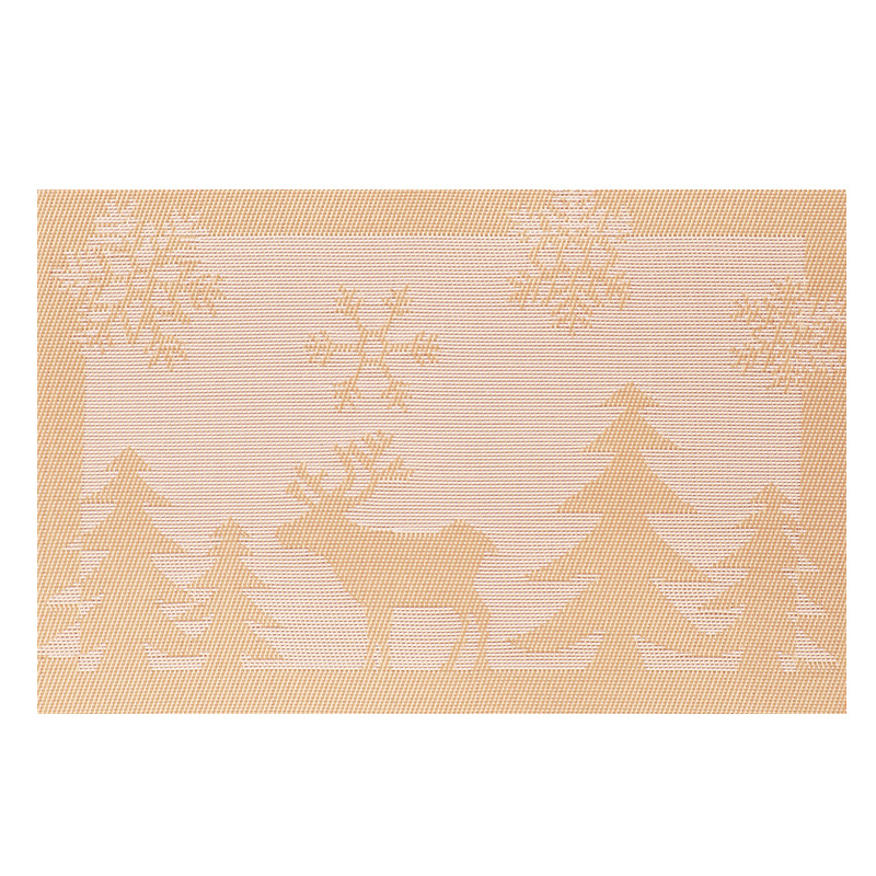 Elementos de almohadilla de Navidad rectangular simple almohadilla de comedor occidental aislante de tazas almohadilla de decoración de platos de comedor caseros de Navidad limitada