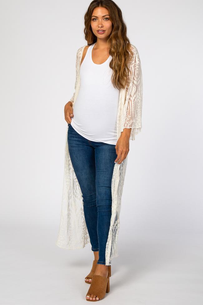 147g Weight White Color Wholesale Sexy Lace Long Cardigan Bikini Blouse Nihaojewelry 4