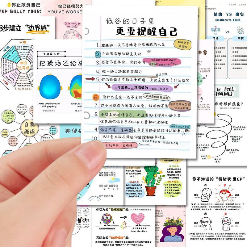 96张心理学科普贴纸ins创意小众心理知识大全diy手机壳笔记本贴画|undefined
