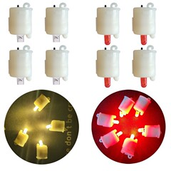 Diy手作り提灯電子ランプ芯led発光紙提灯赤色発光体中秋新年提灯部品