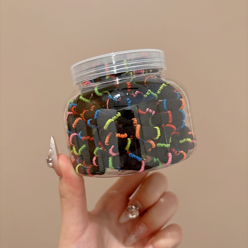 Anillo de cabello de color para niños correa de cabello pequeña niñas de alta elasticidad duradera no lesionar cabello de cabello de niñas