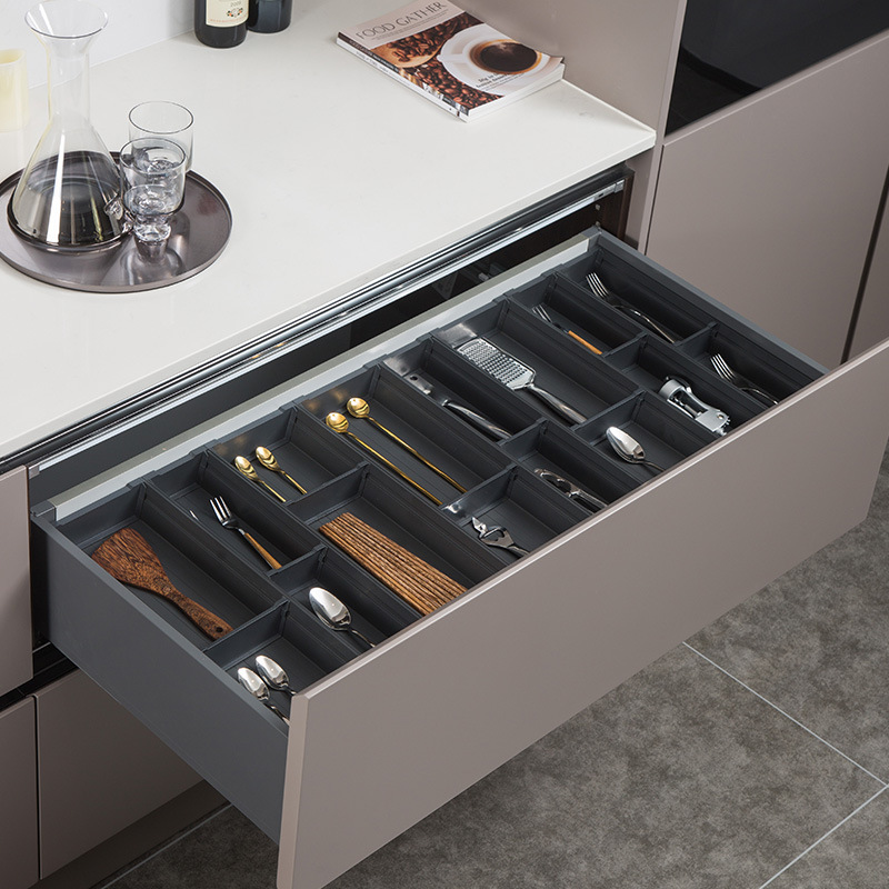 Bailong cajón de cocina caja de almacenamiento de utensilios de cocina gabinete separado vajilla cuchillo tenedor palillos cuchara organizador compartimiento de almacenamiento en rack