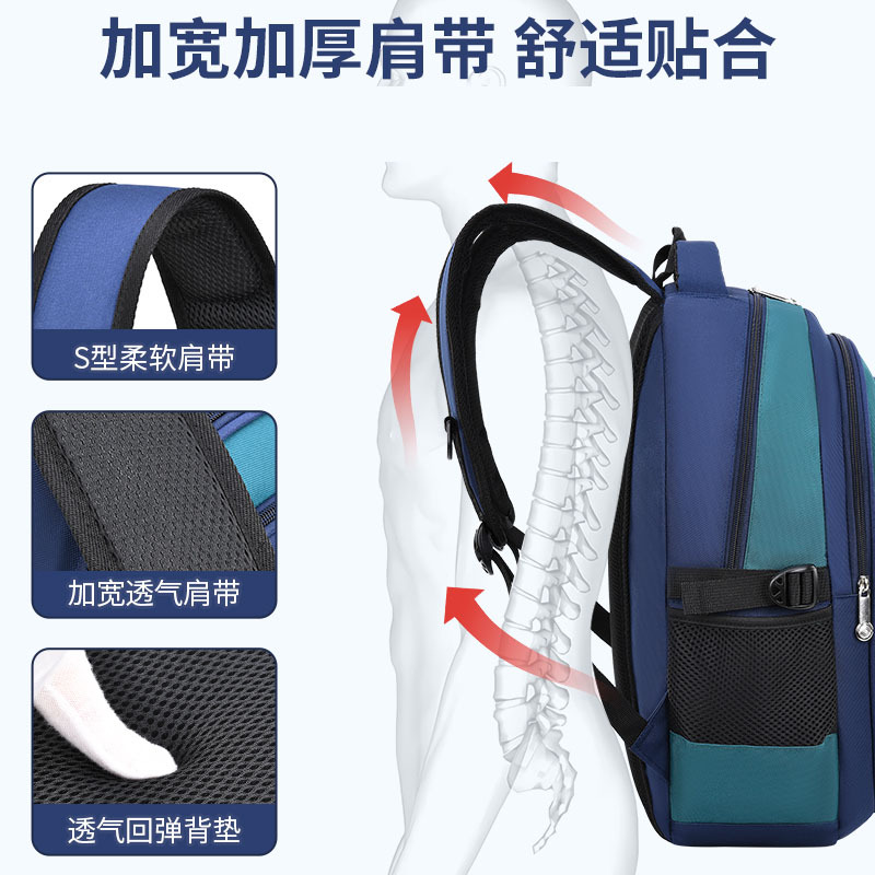 Spaceman mochila ligera para estudiantes de la escuela primaria nueva gran capacidad impermeable mochila para niños de Grado uno a grado seis al por mayor