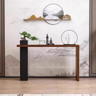 Wabi-Sabi Style Solid Wood Console Table Designer High-End Entrance Console Table Wall-End View Table Decorative Side Table