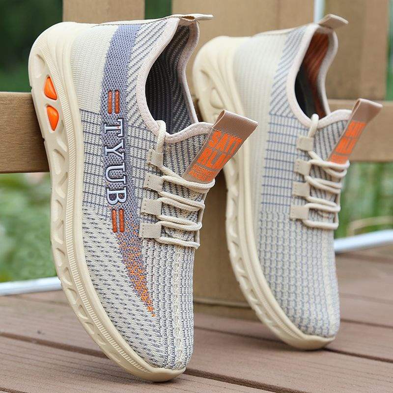 Primavera y otoño zapatos de hombre nuevos zapatos de coco de malla de hombre zapatos deportivos de tendencia antiolor zapatos de malla transpirables zapatos de hombre guapo