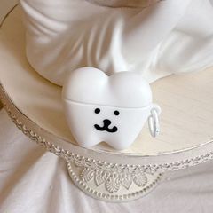 かわいい自虐的なクマの歯 Apple airpods4 Bluetooth ヘッドフォン保護カバー 1/2 世代落下防止ソフトシェル pro2 世代