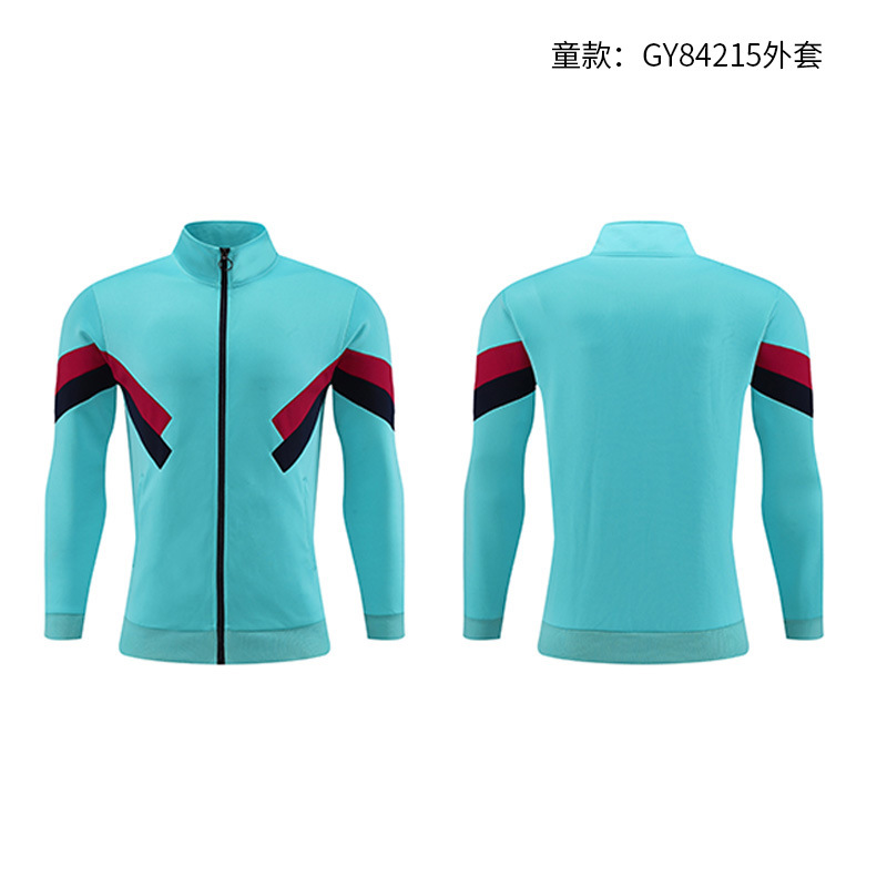 Cuello vertical empalme transfronterizo de dos piezas primavera y otoño grupo running trajes deportivos juveniles trajes deportivos personalizados para hombres