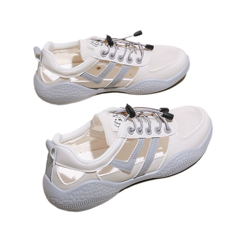 White shoes, summer footwear, breathable sports non-slip sandals for pregnant for leisure, soft sole