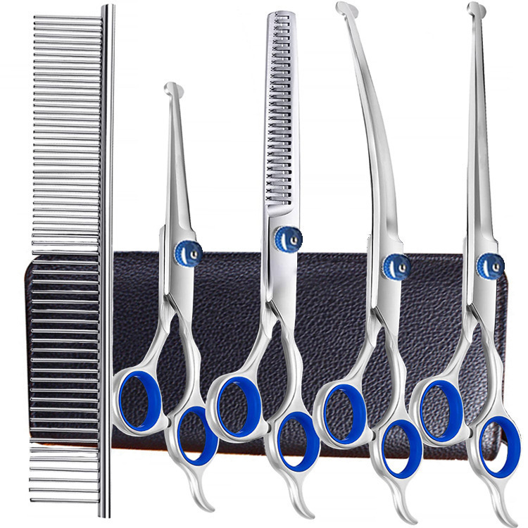 All-steel integrated fish mouth six-piece set (blue snail and blue circle)
