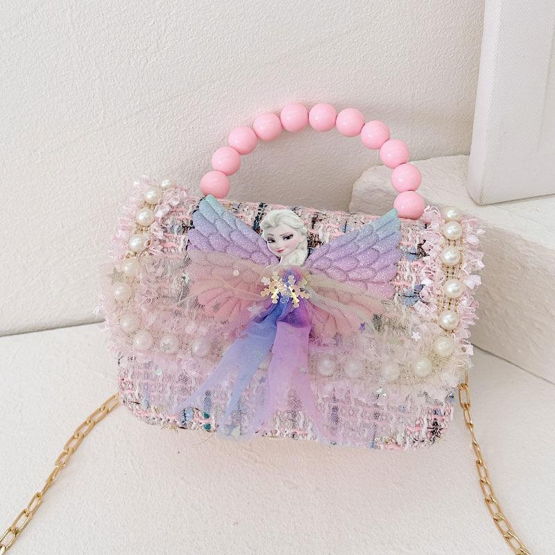 Nueva niñas princesa Aisha bolsos, bolsos de hombro de moda lindos bolsos de decoración de bebés de dibujos animados