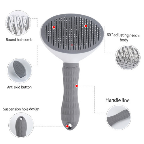 Cat Grooming Brush Pet One-Click Dehauling Brush for Dogs Tangle Removing Grooming Tool for Fluff Removal Cat Brushing Magic Cross-border Wholesale