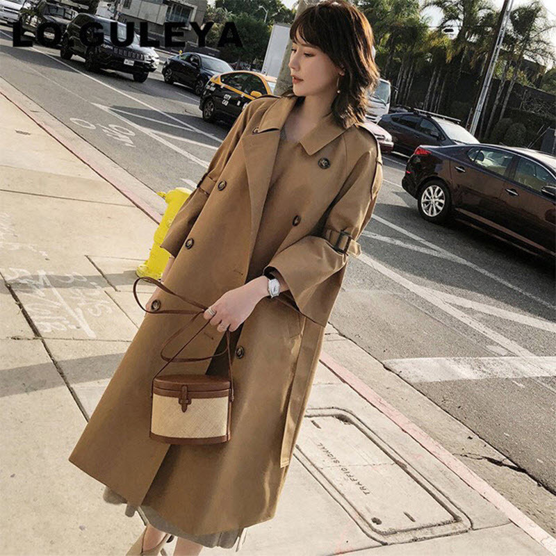 风衣女中长款小个子显高气质淑女甜美宽松春秋新款chic外套