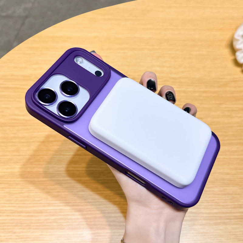 适用iPhone17PROMAX手机壳肤感磁吸支架苹果17带镜头膜防摔保护套|undefined