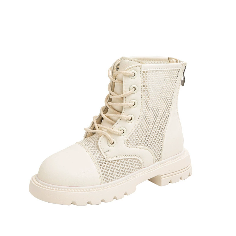 Mesh summer thin breathable low boots, mid-length