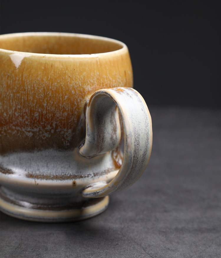 Vintage Ceramic Coffee Mug Large Capacity Kiln Fired Water Cup_voghion.com