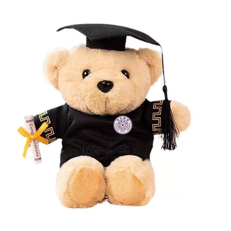 Gorra de doctorado, oso de peluche, juguete de peluche, traje de soltero, muñeca de oso, oso graduado, muñeca de oso de doctorado, regalo al por mayor