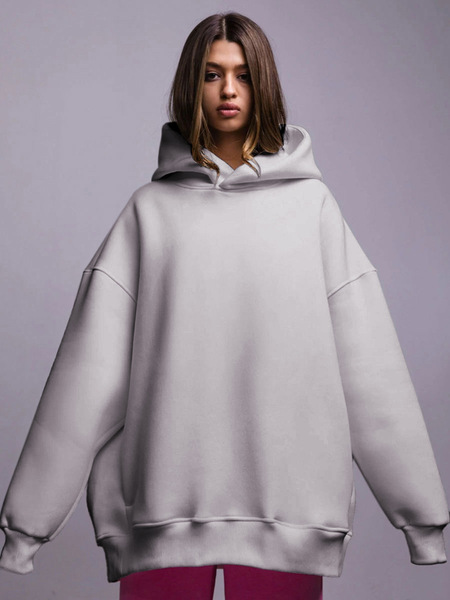 solid color demi-season hoody