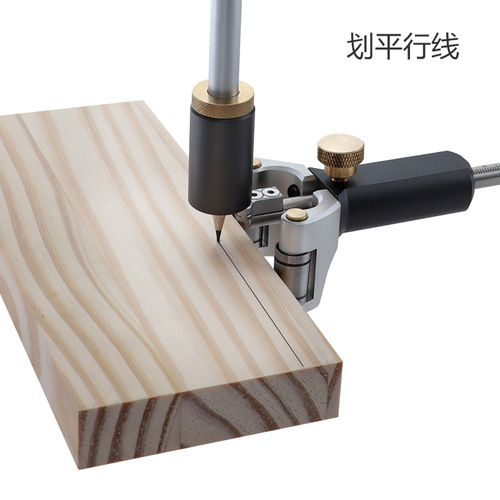 Two-in-one line scriber, arc-shaped parallel straight line, adjustable multi-function line scriber, contour gauge, woodworking tools