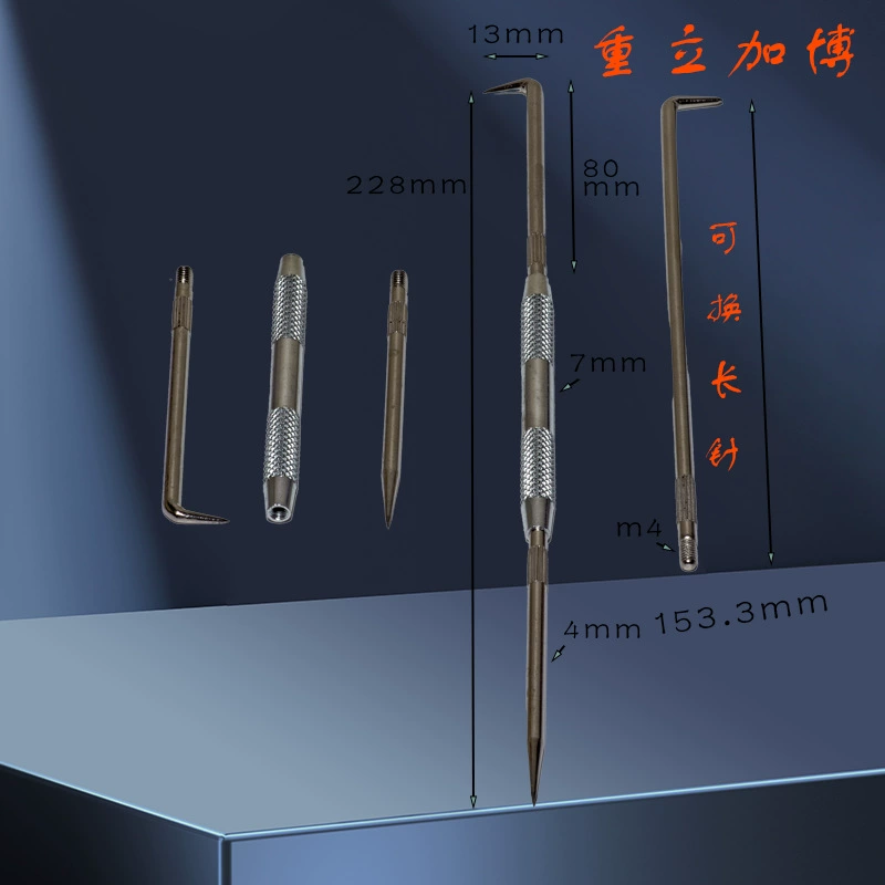 Двусторонняя игла для разметки Chongli с никелевым покрытием, оснащенная длинной иглой, одной жесткой и прочной.