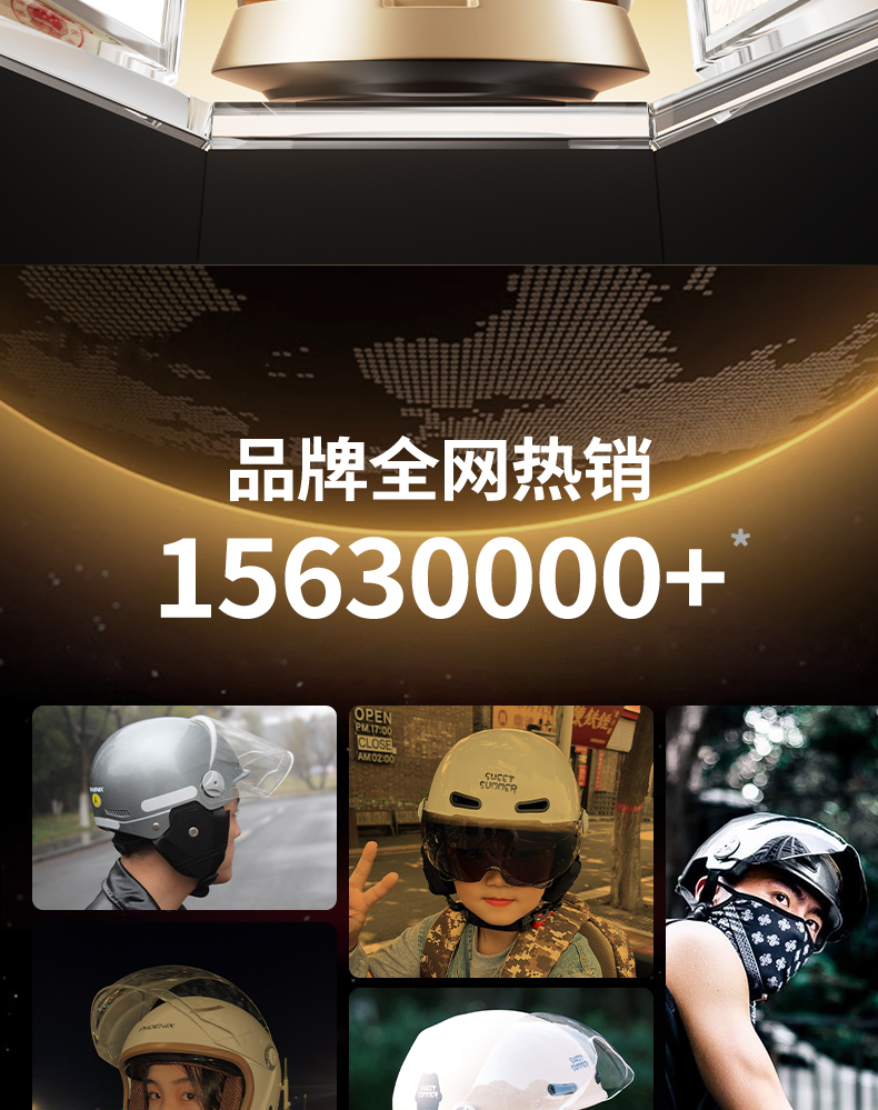 3C certification electric car helmet men's and women's motorcycle autumn and winter warm windproof helmet plus size 3/4 helmet winter