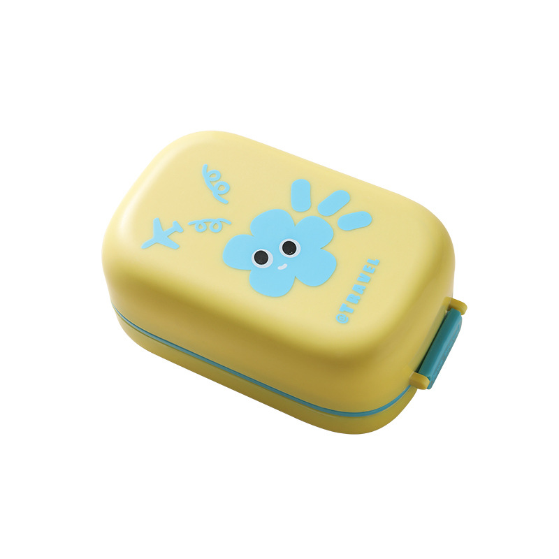 Caja de jabón de doble drenaje de dopamina de viaje portátil con tapa de alto valor con esponja Caja de jabón higiénico para el hogar y el baño