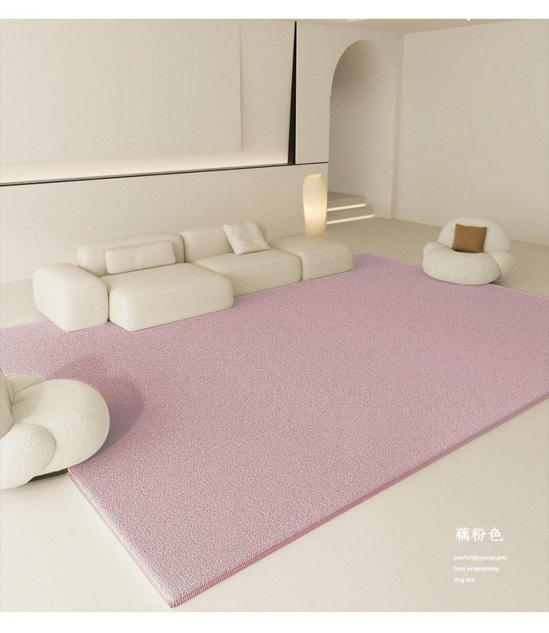 Winter Cream Style Living Room Carpet Thickeneded Plush Accessible Luxury High-End Coffee Table Blanket Pure Color Bedroom Floor Mat Wipeable and Washable