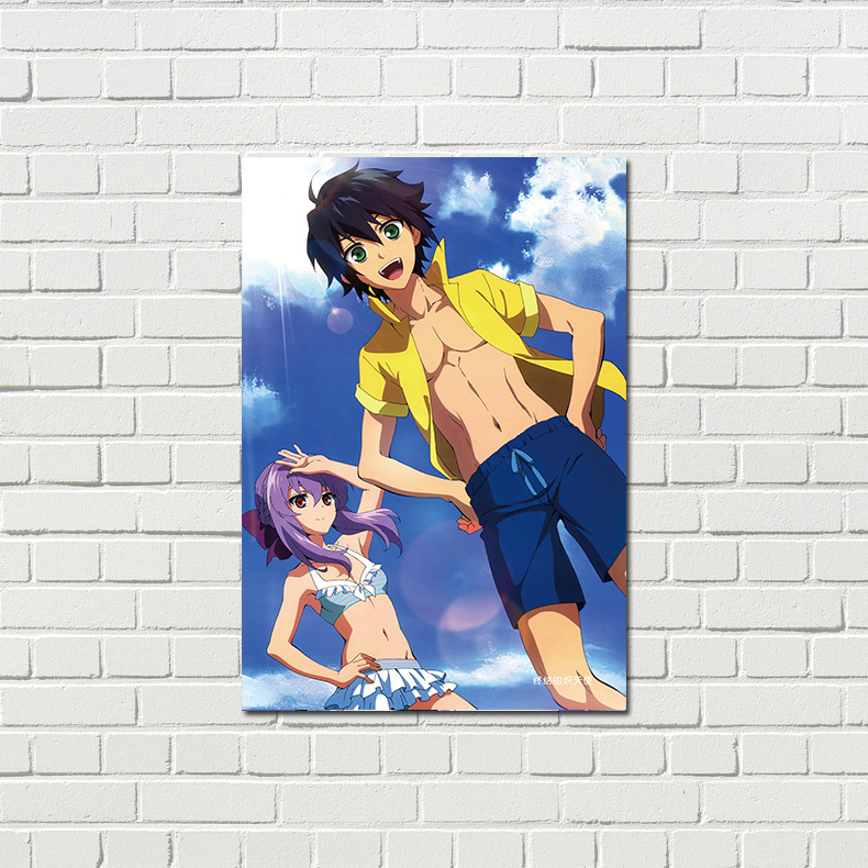 High-definition copperplate paper poster set of 8 sheets for "Demon Slayer," anime merchandise dormitory wall sticker decoration painting