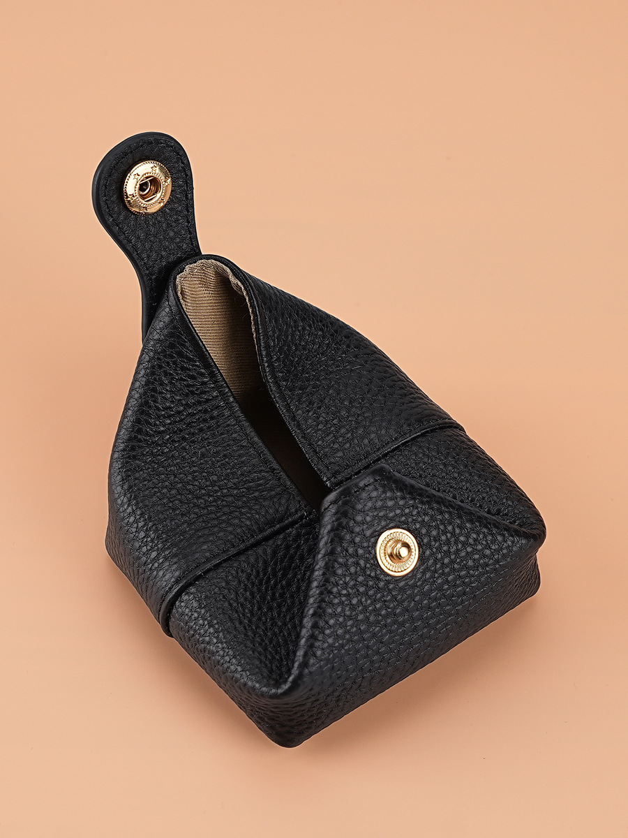 おしゃれ日韩系小銭入れソフト牛革ミニイヤホンキー女性コイン口赤収纳バッグ豆カバン