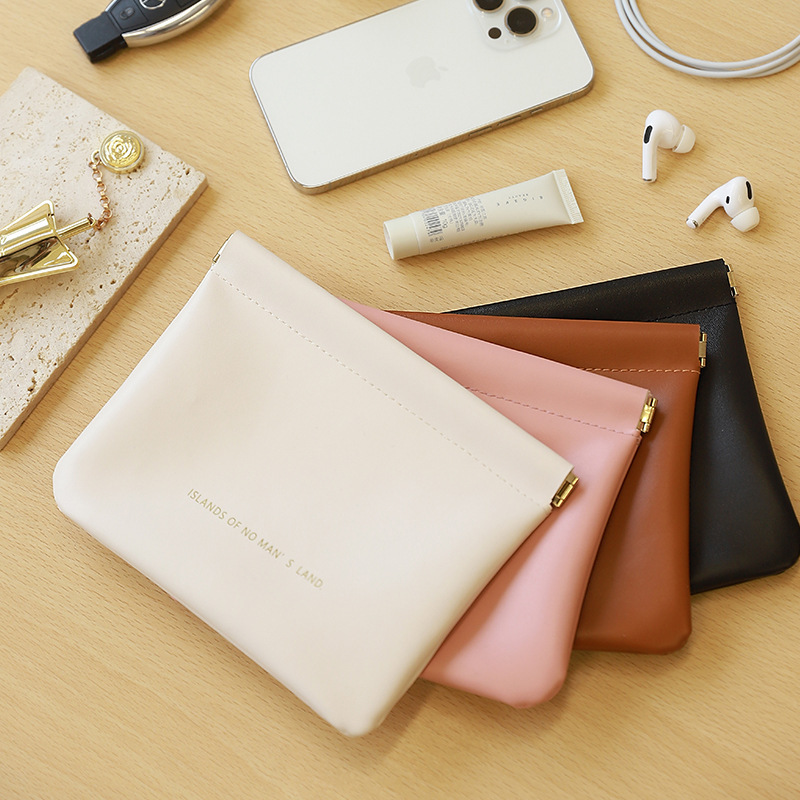 New Mini Storage Bag PU Leather Simple Coin Purse Portable Headset Data Cable Storage Bag Red Bag for Women New Mini Storage Bag PU Leather Simple Coin Purse Portable Headset Data Cable Storage Bag Red Bag for Women