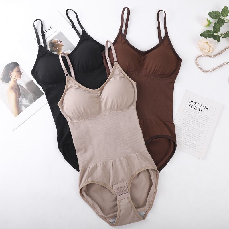 Upgraded Version of Body Shaping Jumpsuit, Tummy Control, Butt Lifting, Corset, Solid Color, Slimming, Tight-Fitting Camisole Jumpsuit