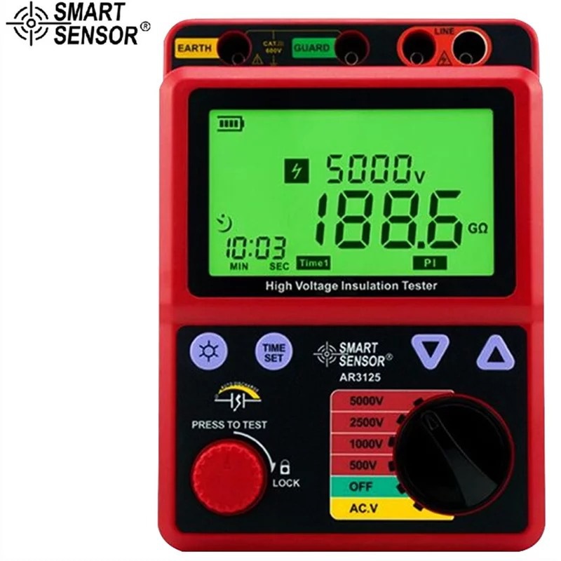 希玛AR3125高压绝缘电阻表 数字兆欧表AR3123 绝缘电阻测试仪摇表