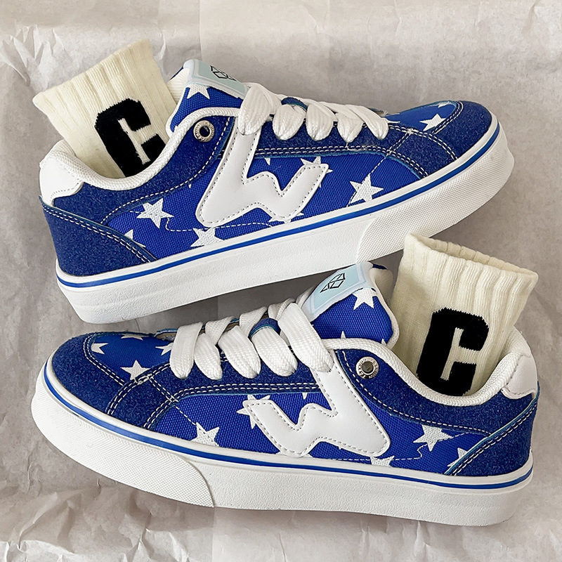 新款百搭港风情侣滑板鞋男女学生跑步鞋校园风男运动鞋子女小白鞋