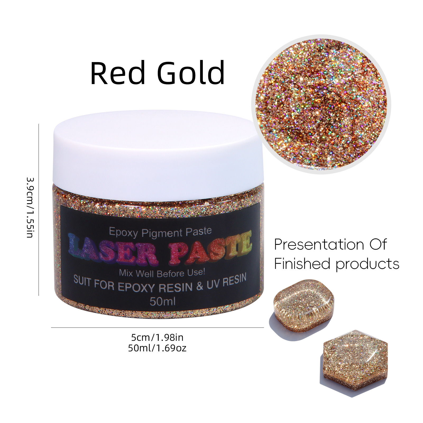 레이저 컬러 페이스트-레드 골드
