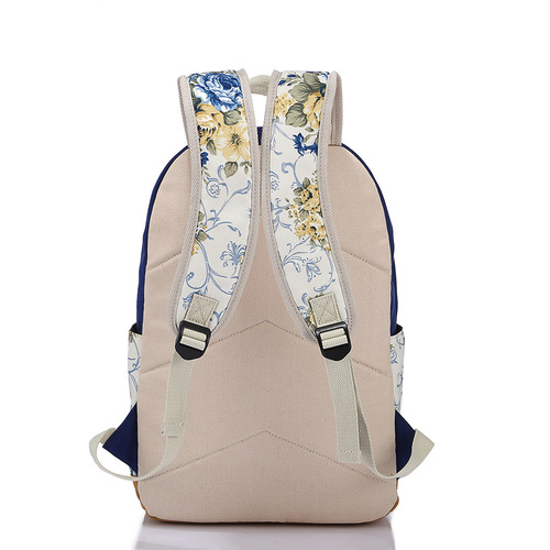 New Model Foreign Trade Schoolbag Set of Three Student Korean Style Large Capacity Dual Shoulder Bag Women's Casual Travel Canvas Backpack for Men
