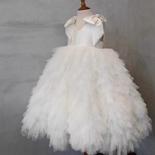 儿童礼服2026新款小婚纱成人礼中大童花童公主裙主持人钢琴蓬蓬裙