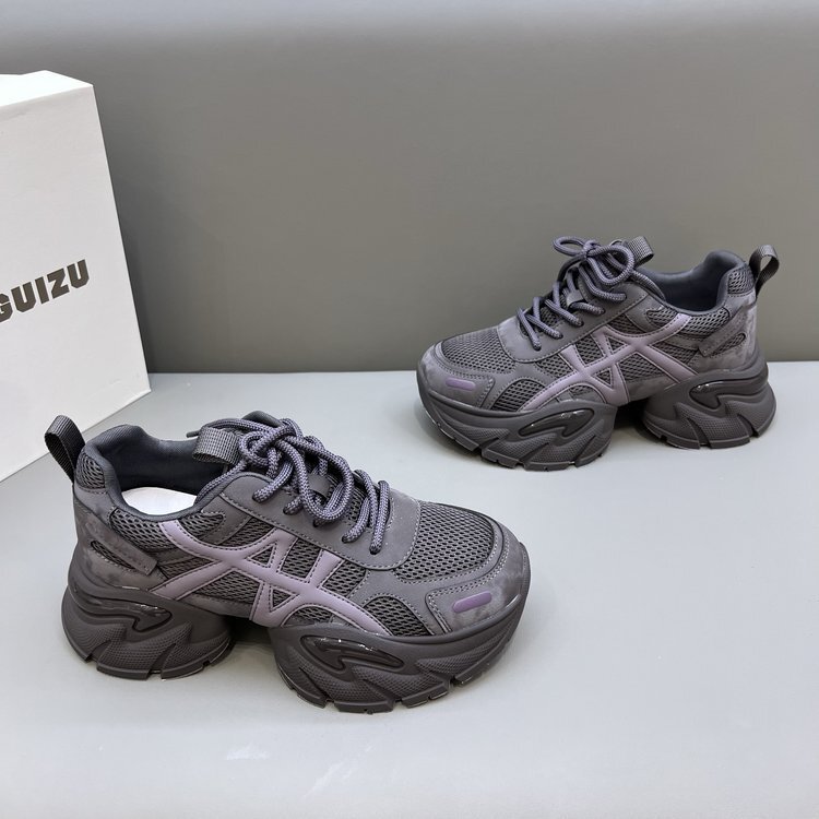 欧洲站拼色厚底舒适百搭老爹鞋女2025秋季新款网面透气运动休闲鞋|undefined