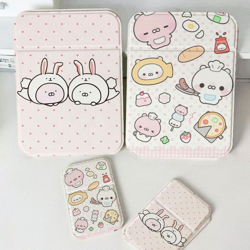 Makeup Mirror Student Dormitory Desktop Folding Mirror High-Value Cute Rabbit Pill Cute Pink Best Friend Cute