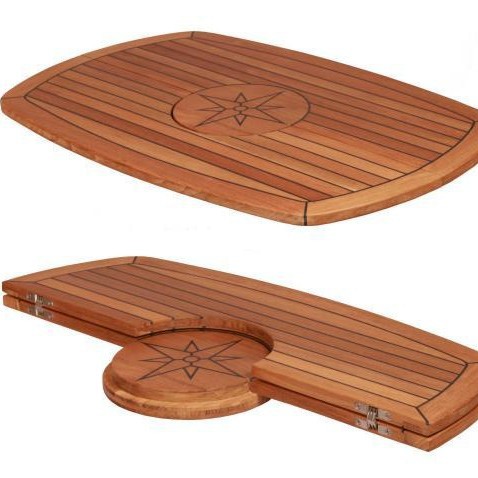 折叠式桶形柚木桌面台面30/61*94cm 游艇船舶配件跨境电商热销