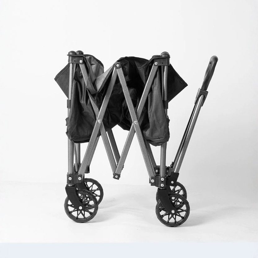 Chariot de camping pliable et léger pour courses et extérieur_voghion.com
