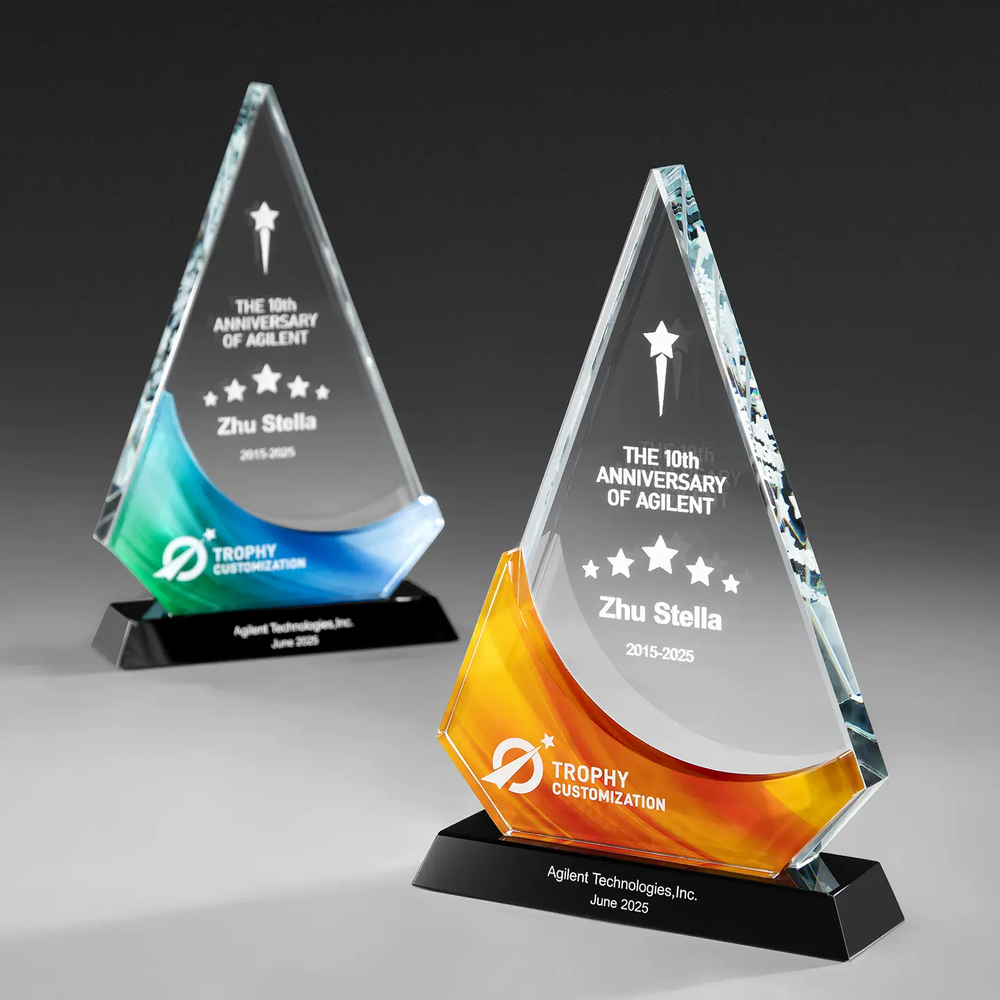 高级感大气水晶奖杯定制定做刻字年会优秀员工销冠颁奖比赛纪念