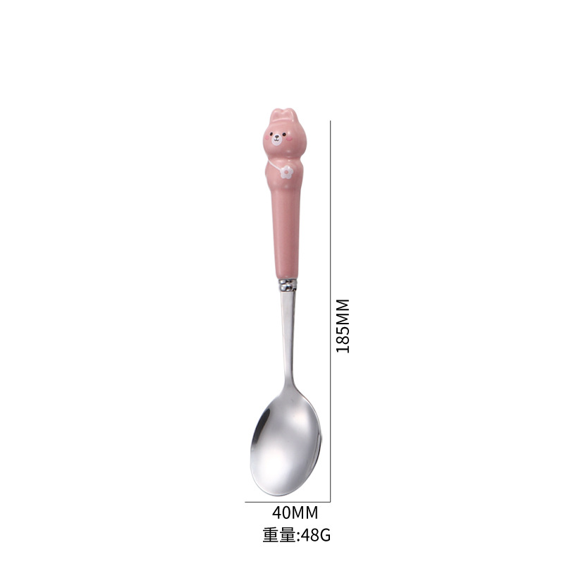 모에 토끼 핑크 [둥근 숟가락]]