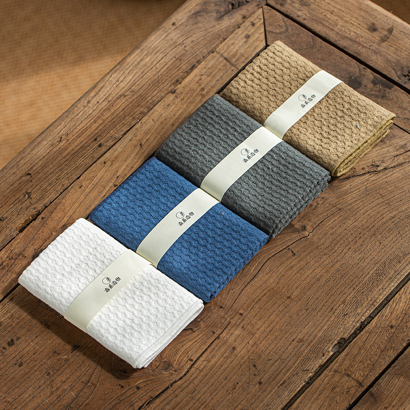 Kung Fu tea towel long Chinese and Japanese style high-end Zen tea ceremony absorbent towel tea table tea mat tea tray accessories