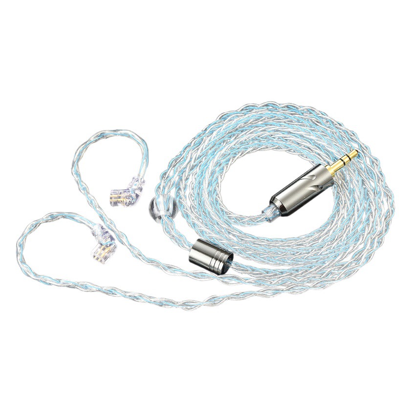 QKZ T1 Cable de actualización plateado de ocho hilos Cable de actualización plateado 3,5 0.75 2PIN Cable de actualización de auriculares