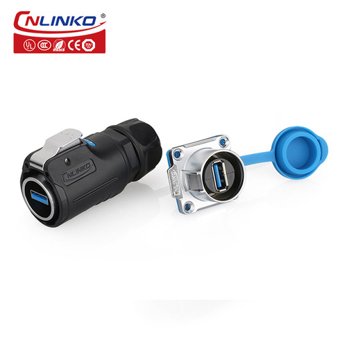 Lingke LP-24 USB 3.0 Data Connector, USB Interface Aviation Plug, Industrial Waterproof Plug & Socket