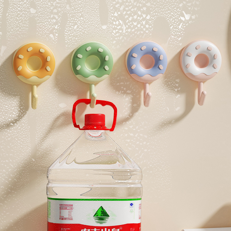Donut Hooks in Various Sizes, No-Drill, Traceless Adhesive for Bathroom, Kitchen, Toilet, Door Hooks for Keys and Clothes Donut Hooks in Various Sizes, No-Drill, Traceless Adhesive for Bathroom, Kitchen, Toilet, Door Hooks for Keys and Clothes